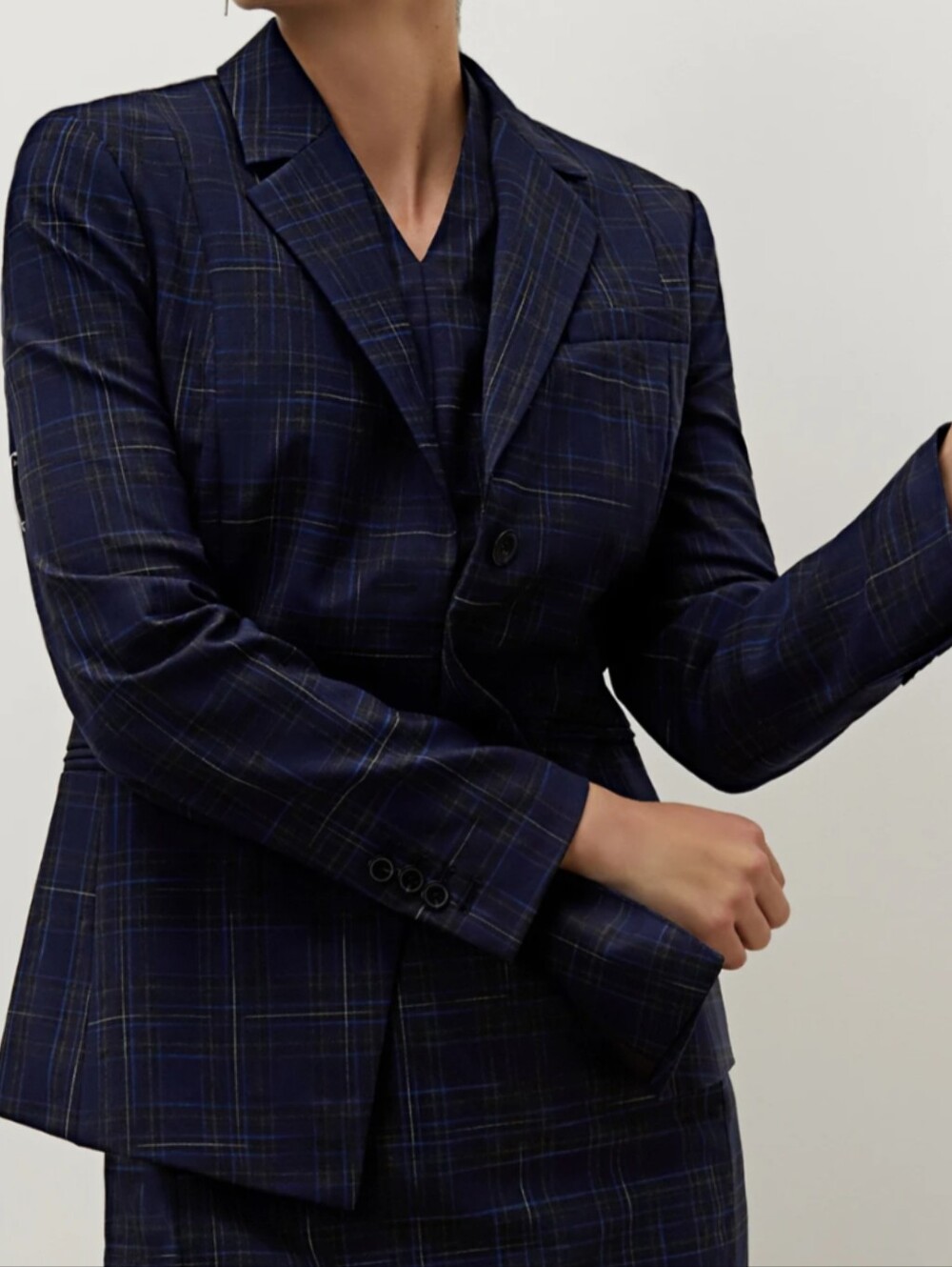 M.M. Lafluer The Ross Blazer Blue Plaid
